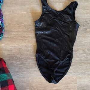 Black  One Piece leotard xs
